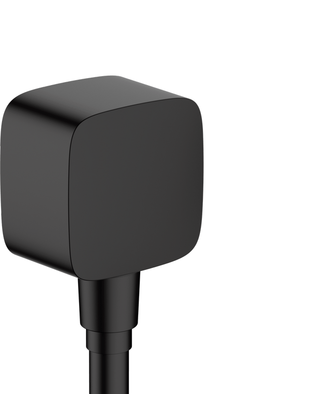 Hansgrohe Fixfit Wall Outlet With Non - return Valve - Matt Black - 26457670 - TAP 'N' SHOWER