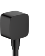 Hansgrohe Fixfit Wall Outlet With Non - return Valve - Matt Black - 26457670 - TAP 'N' SHOWER