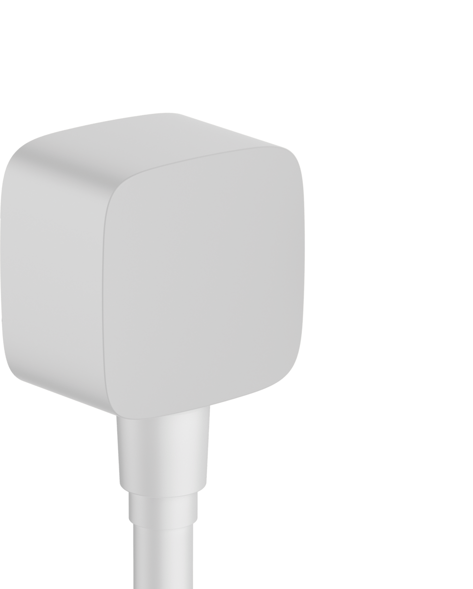 Hansgrohe Fixfit Wall Outlet With Non - return Valve - Matt White - 26457700 - TAP 'N' SHOWER