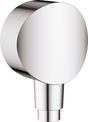 Hansgrohe FixFit Wall Outlet S With Non - return Valve And Synthetic Joint - Chrome - 26453000 - TAP 'N' SHOWER