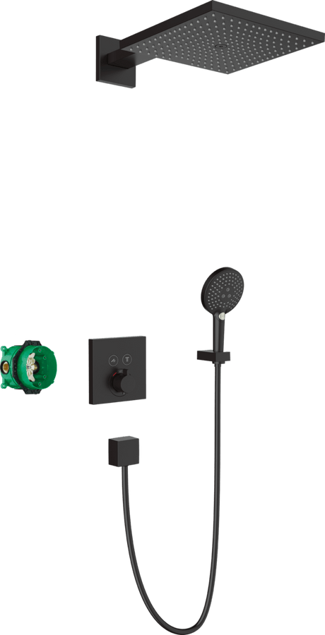 Hansgrohe Raindance E Shower System For Concealed Installation with Showerselect Thermostat - Matt Black - 27939670 - TAP 'N' SHOWER