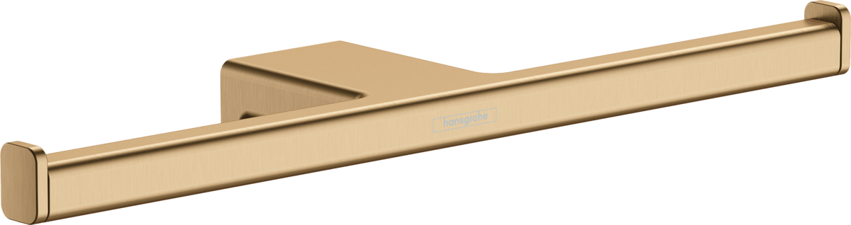 Hansgrohe AddStoris Double Roll Holder - Brushed Bronze - 41748140 - TAP 'N' SHOWER
