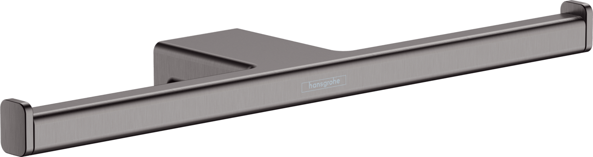 Hansgrohe AddStoris Double Roll Holder - Brushed Black Chrome - 41748340 - TAP 'N' SHOWER
