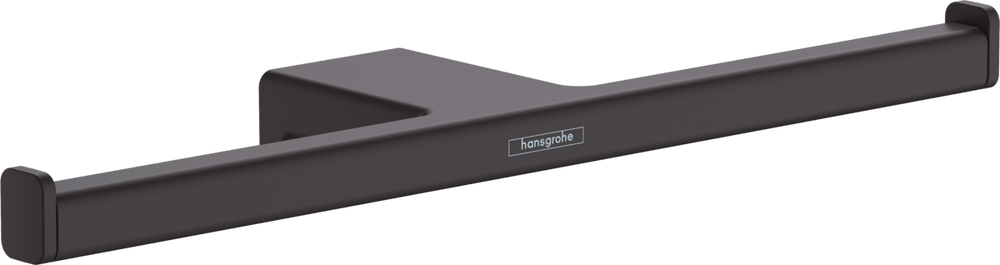 Hansgrohe AddStoris Double Roll Holder - Matt Black - 41748670 - TAP 'N' SHOWER