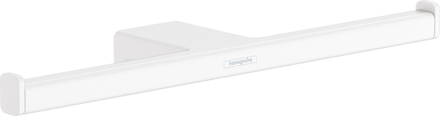 Hansgrohe AddStoris Double Roll Holder - Matt White - 41748700 - TAP 'N' SHOWER
