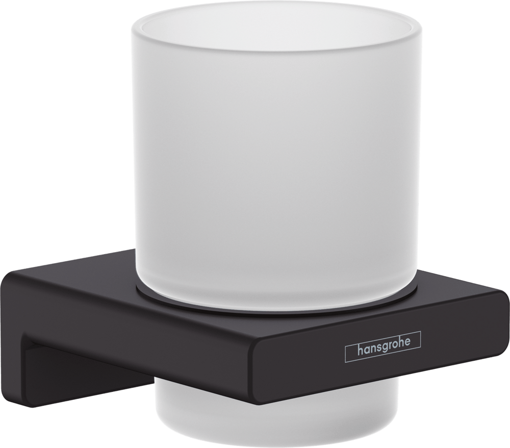 Hansgrohe AddStoris ToothBrush Tumbler - Matt Black - 41749670 - TAP 'N' SHOWER