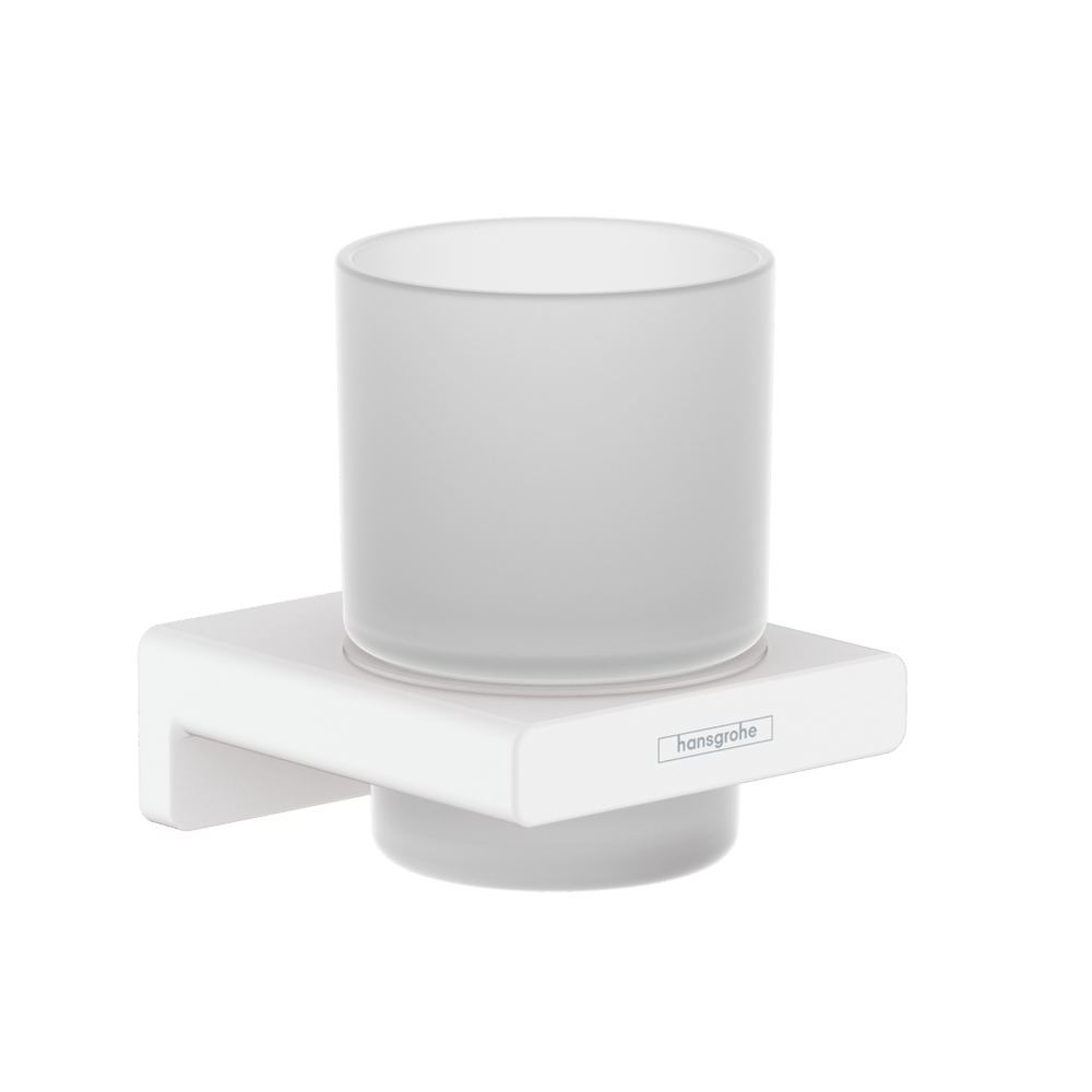 Hansgrohe AddStoris ToothBrush Tumbler - Matt White - 41749700 - TAP 'N' SHOWER