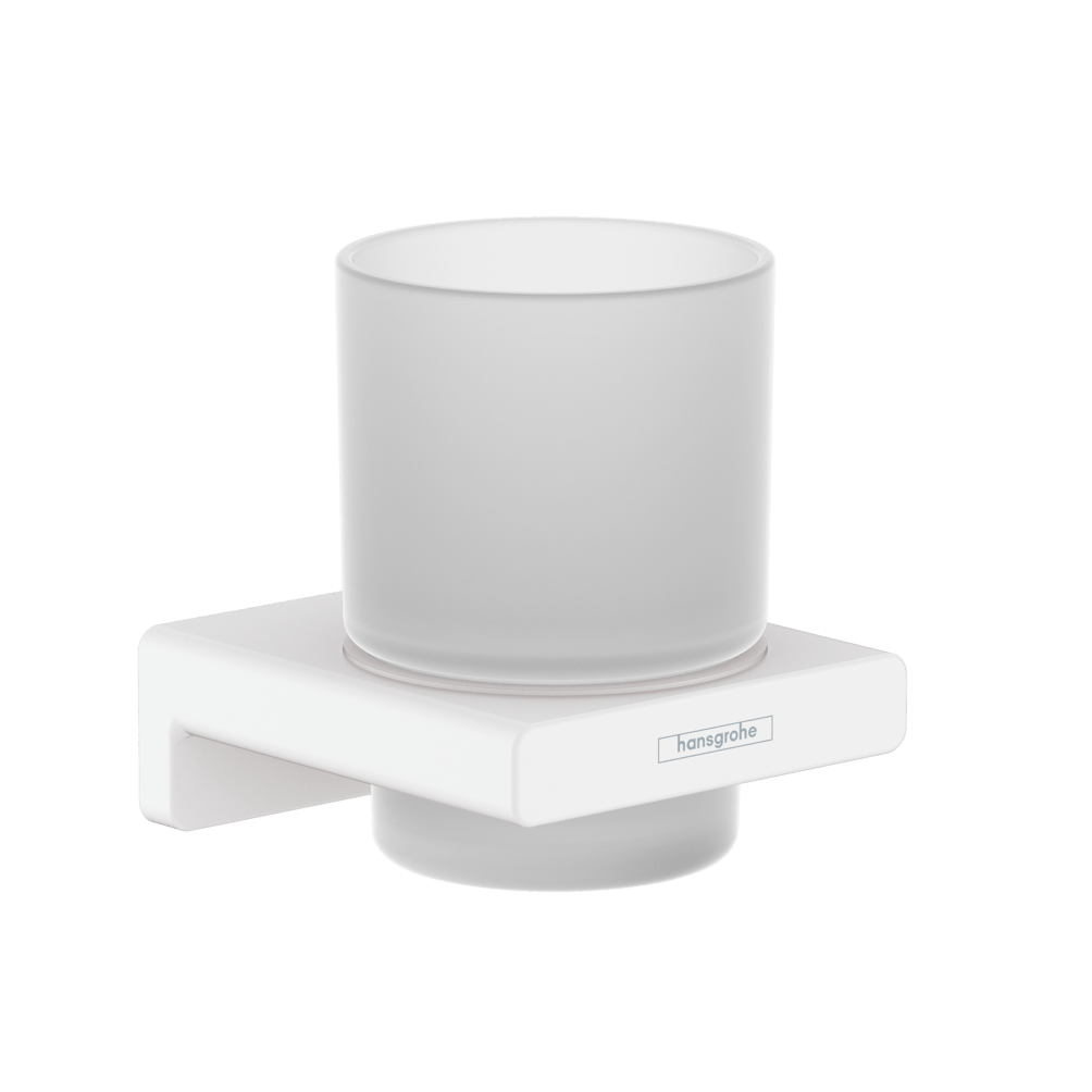 Hansgrohe AddStoris ToothBrush Tumbler - Matt White - 41749700 - TAP 'N' SHOWER