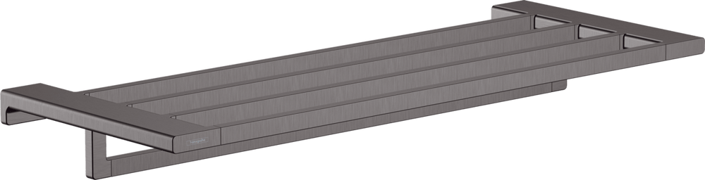 Hansgrohe AddStoris Towel Rack with Towel Holder - Brushed Black Chrome - 41751340 - TAP 'N' SHOWER