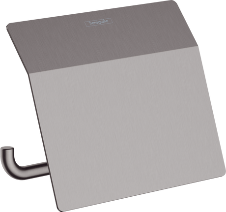 Hansgrohe Addstoris Roll Holder With Cover - Brushed Black Chrome - 41753340 - TAP 'N' SHOWER