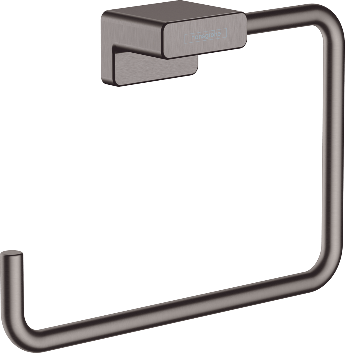 Hansgrohe Addstoris Towel Ring - Brushed Black Chrome - 41754340 - TAP 'N' SHOWER
