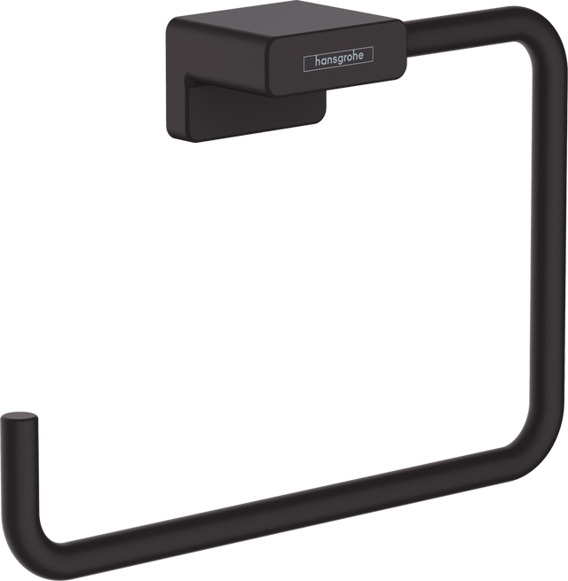 Hansgrohe Addstoris Towel Ring - Matt Black - 41754670 - TAP 'N' SHOWER