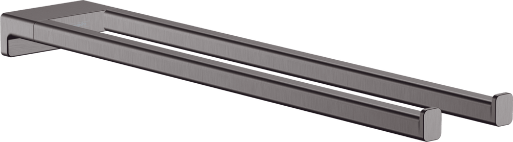 Hansgrohe AddStoris Twin - Handle Towel Holder - Brushed Black Chrome - 41770340 - TAP 'N' SHOWER