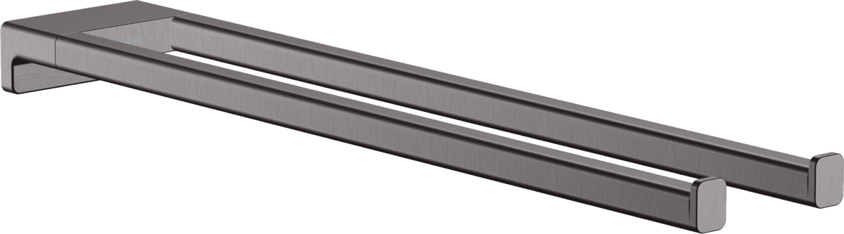 Hansgrohe AddStoris Twin - Handle Towel Holder - Brushed Black Chrome - 41770340 - TAP 'N' SHOWER
