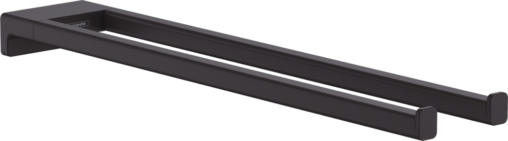 Hansgrohe AddStoris Twin - Handle Towel Holder - Matt Black - 41770670 - TAP 'N' SHOWER