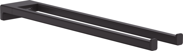 Hansgrohe AddStoris Twin - Handle Towel Holder - Matt Black - 41770670 - TAP 'N' SHOWER