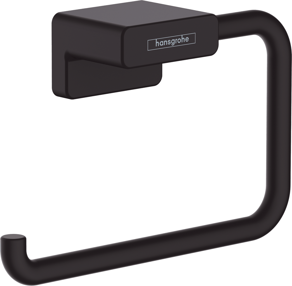 Hansgrohe AddStoris Roll Holder without Cover - Matt Black - 41771670 - TAP 'N' SHOWER