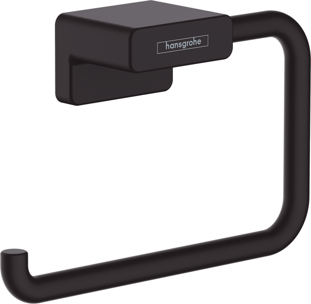 Hansgrohe AddStoris Roll Holder without Cover - Matt Black - 41771670 - TAP 'N' SHOWER