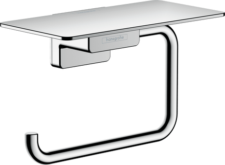 Hansgrohe Addstoris Roll Holder with Shelf - Chrome - 41772000 - TAP 'N' SHOWER