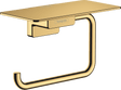 Hansgrohe Addstoris Roll Holder with Shelf - Polished Gold Optic - 41772990 - TAP 'N' SHOWER