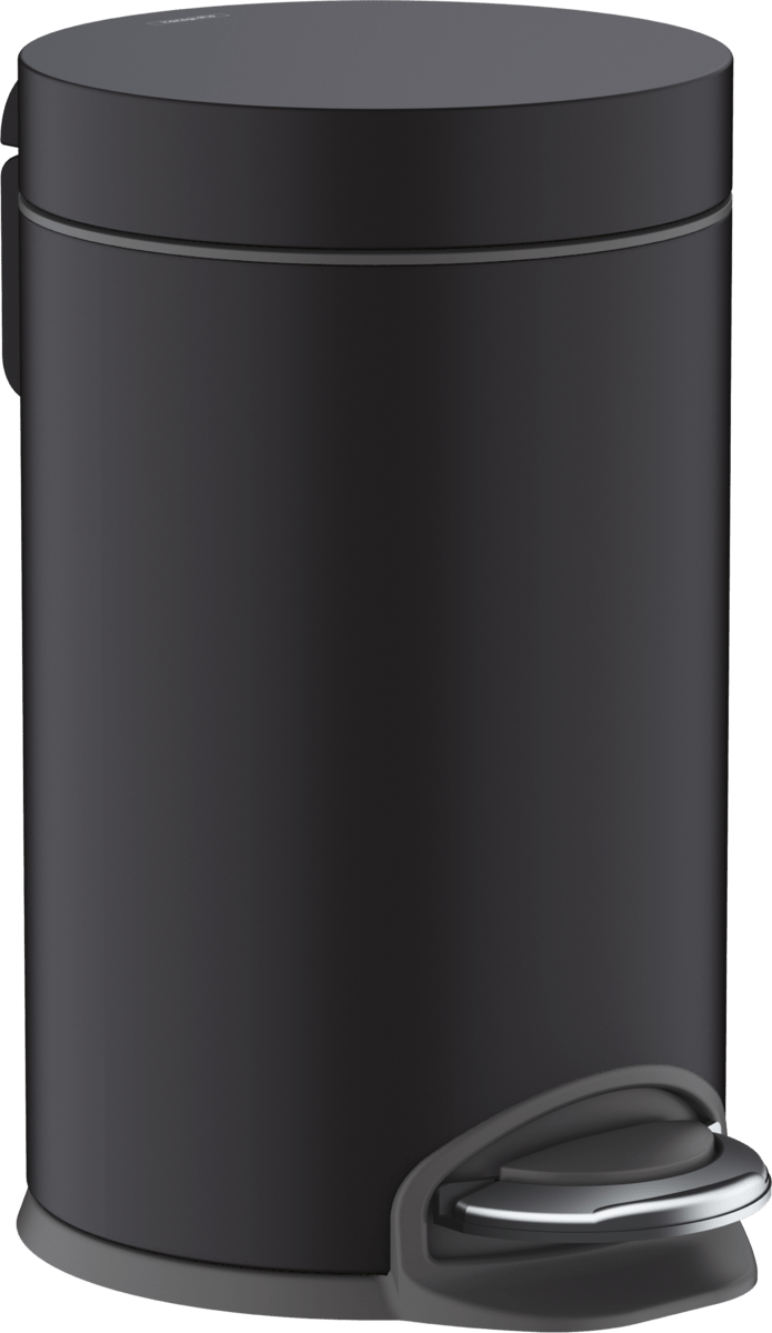 Hansgrohe AddStoris Pedal Bin - Matt Black - 41775670 - TAP 'N' SHOWER