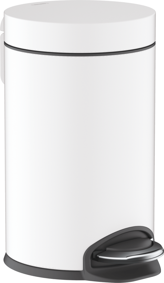 Hansgrohe AddStoris Pedal Bin - Matt White - 41775700 - TAP 'N' SHOWER