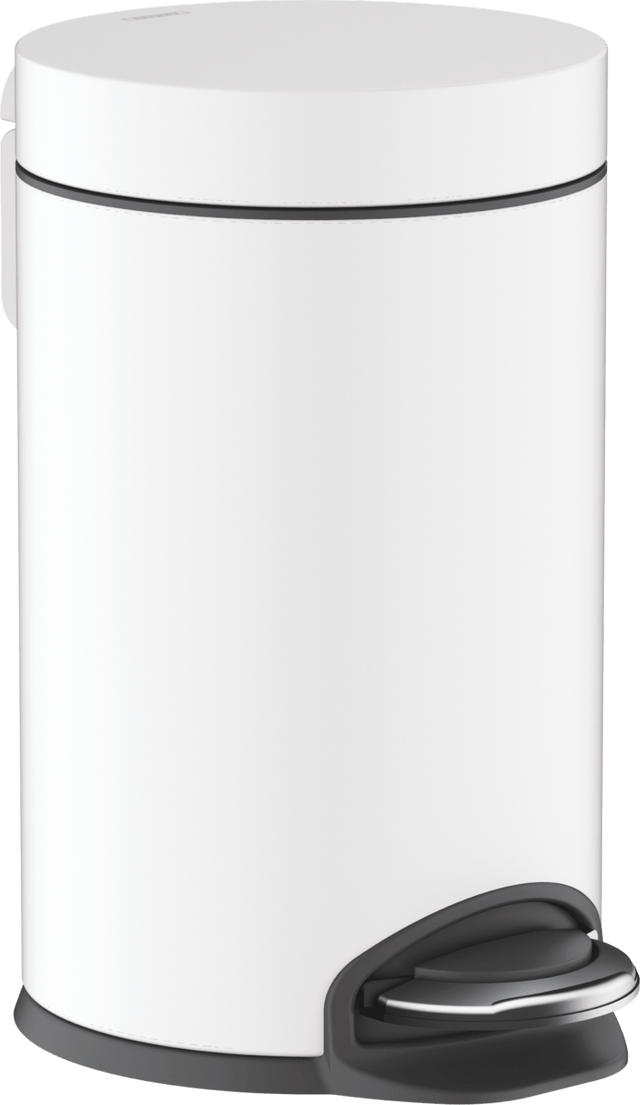 Hansgrohe AddStoris Pedal Bin - Matt White - 41775700 - TAP 'N' SHOWER
