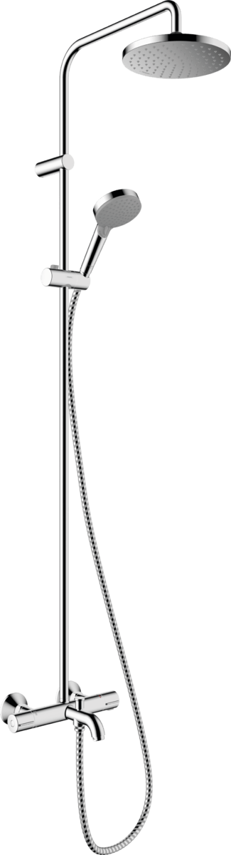 Showerpipe 200 1jet Ecosmart With Bath Thermostat - Chrome - 26079000 - TAP 'N' SHOWER