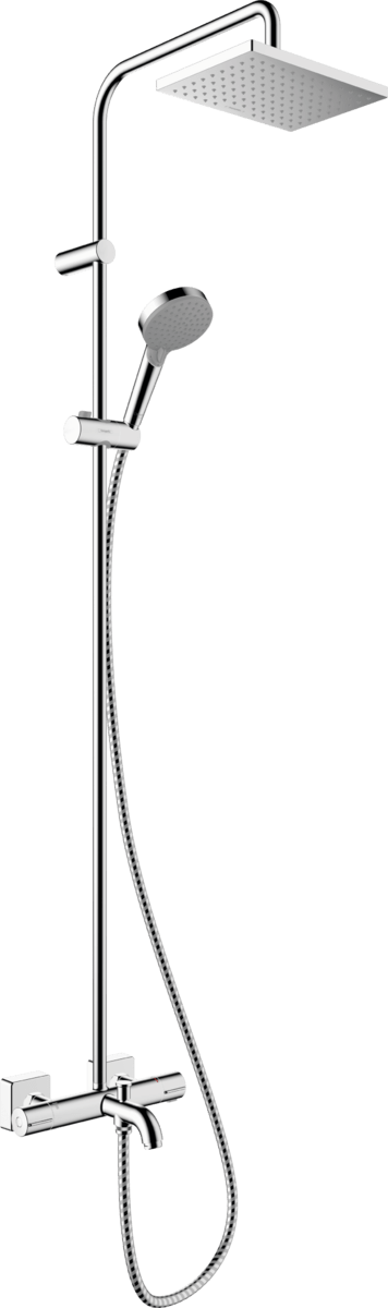 Hansgrohe Vernis Shape Showerpipe 230 1jet With Bath Thermostat - Chrome - 26284000 - TAP 'N' SHOWER