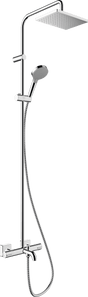 Hansgrohe Vernis Shape Showerpipe 230 1jet Ecosmart with Bath Thermostat - Chrome - 26098000 - TAP 'N' SHOWER