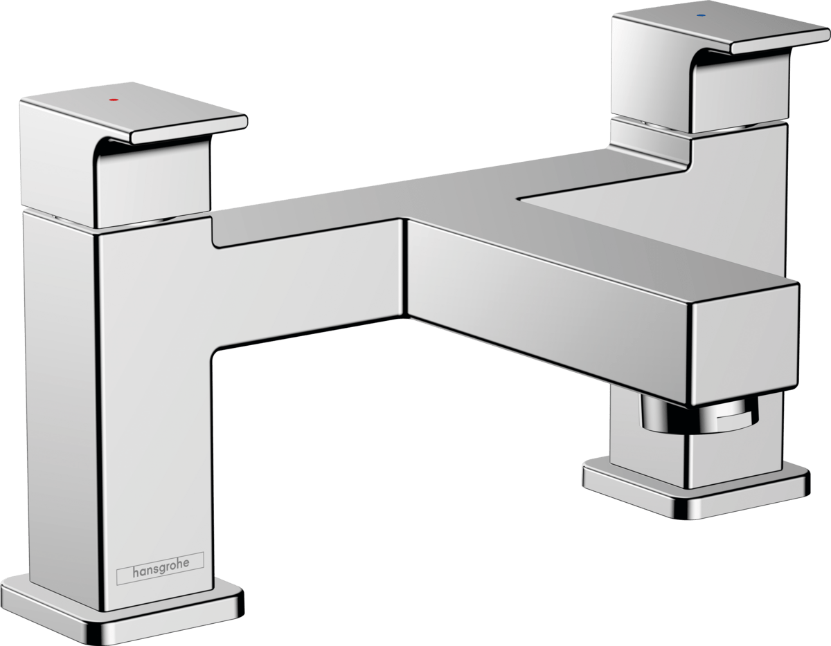 Hansgrohe Vernis Shape 2 - hole Rim Mounted Bath Mixer - Chrome - 71452000 - TAP 'N' SHOWER