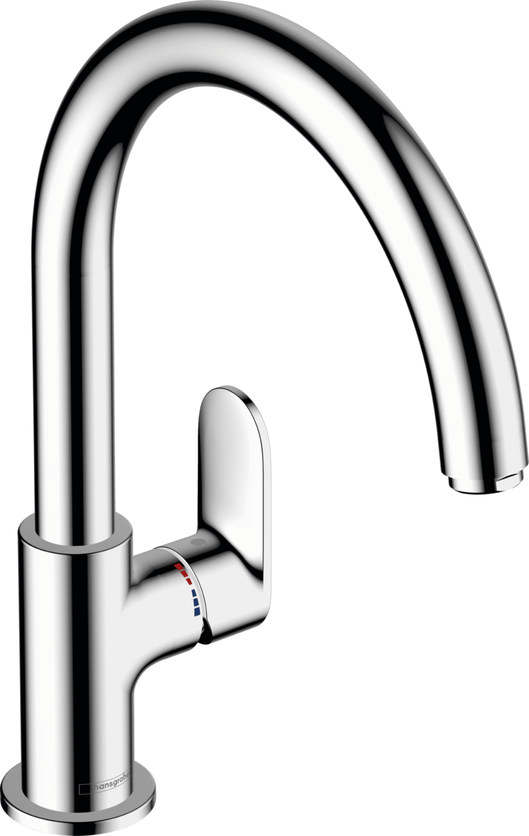 Hansgrohe Vernis Blend M35 Single Lever Kitchen Mixer 210 With Swivel Spout - Chrome - 71870000 - TAP 'N' SHOWER