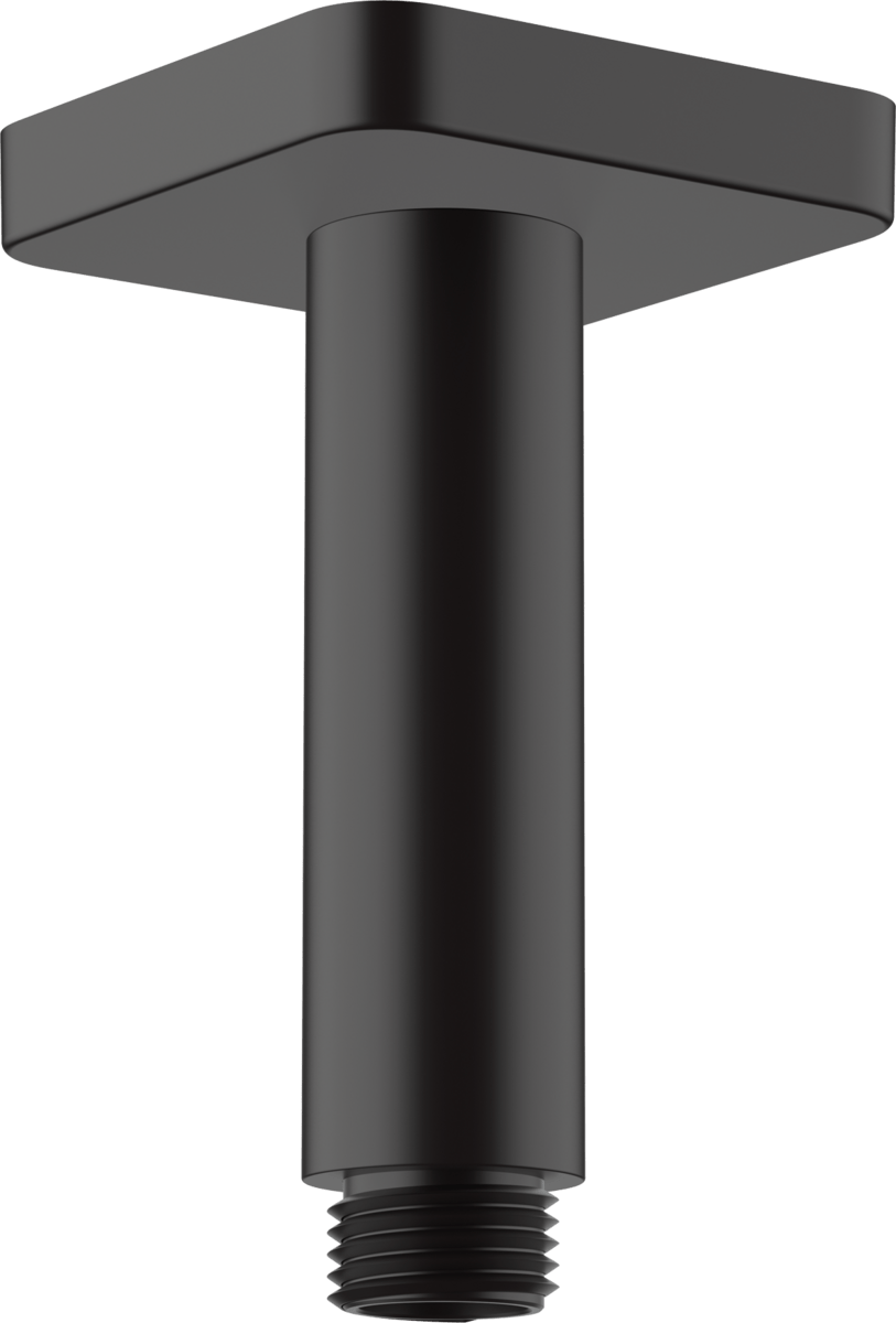 Hansgrohe Vernis Shape Ceiling Connector 100 mm - Matt Black - 26406670 - TAP 'N' SHOWER