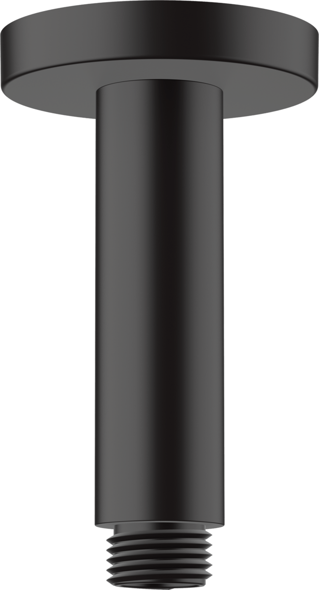 Hansgrohe Vernis Blend Ceiling Connector 100mm - Matt Black - 27804670 - TAP 'N' SHOWER