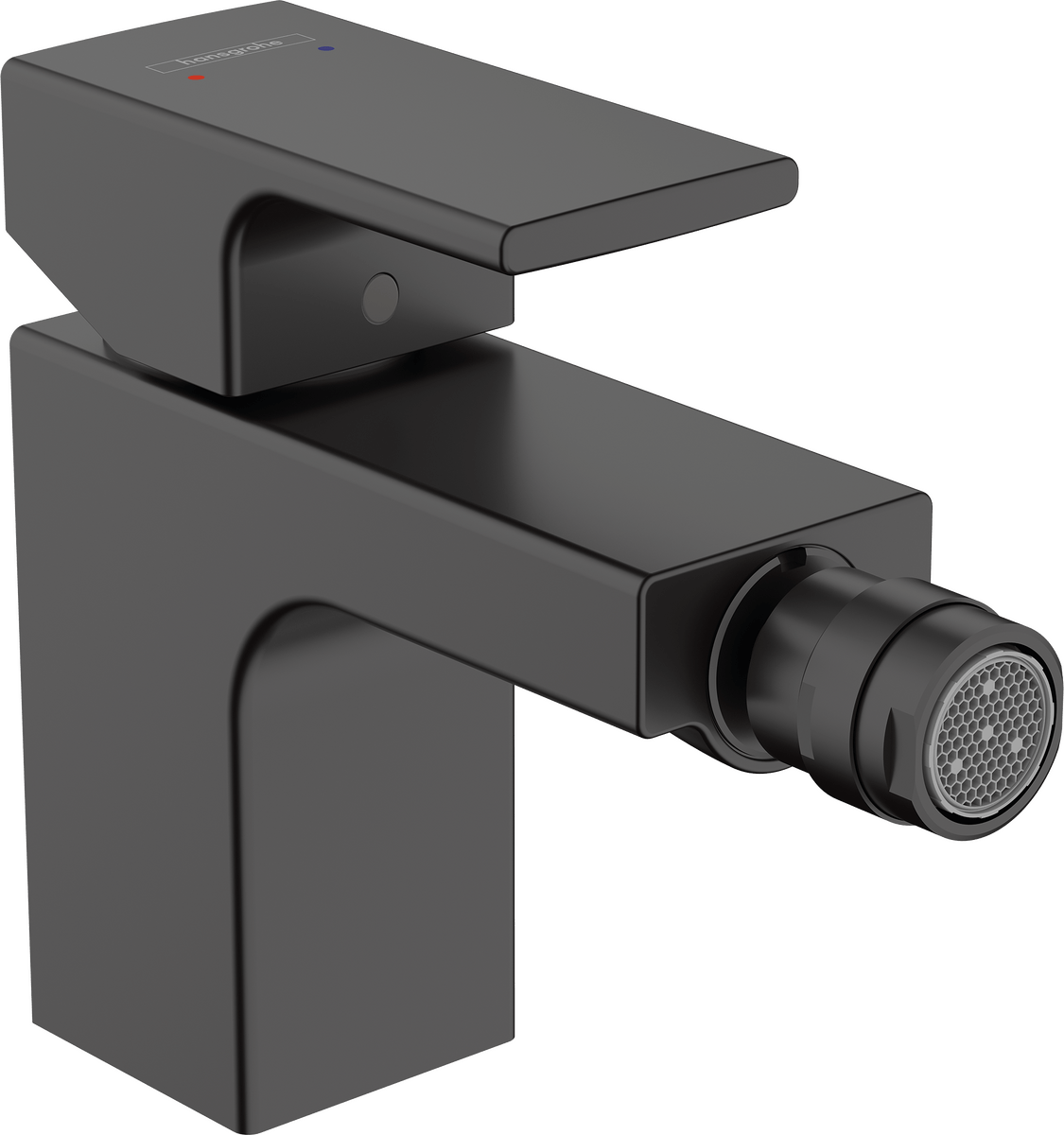 Hansgrohe Vernis Shape Single Lever Bidet Mixer With Metal Pop - up Waste Set - Matt Black - 71219670 - TAP 'N' SHOWER