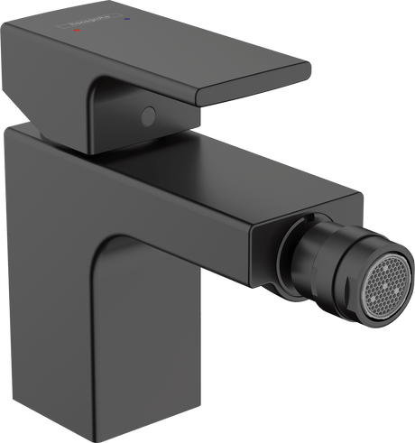 Hansgrohe Vernis Shape Single Lever Bidet Mixer With Pop - up Waste Set - Matt Black - 71211670 - TAP 'N' SHOWER