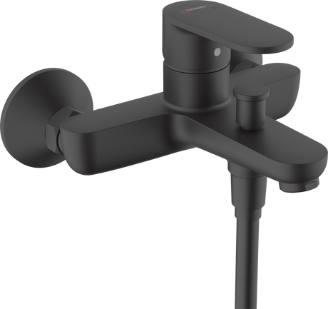 Hansgrohe Vernis Blend Single Lever Bath Mixer For Exposed Installation - Matt Black - 71440670 - TAP 'N' SHOWER