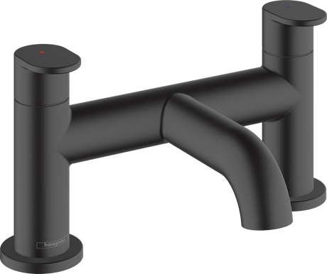 Hansgrohe Vernis Blend 2 - hole Rim Mounted Bath Mixer - Matt Black - 71442670 - TAP 'N' SHOWER
