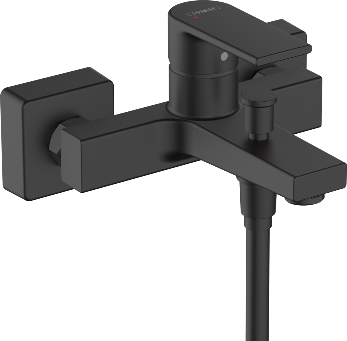 Hansgrohe Vernis Shape Single Lever Bath Mixer For Exposed Installation - Matt Black - 71450670 - TAP 'N' SHOWER