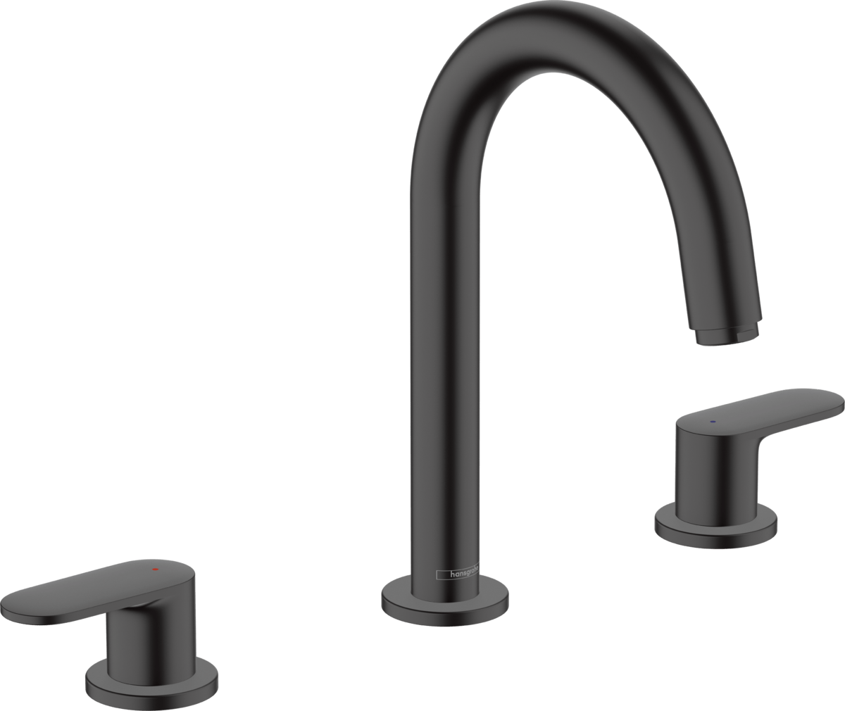 Hansgrohe Vernis Blend 3 - hole Basin Mixer with Pop - up Waste Set - Matt Black - 71553670 - TAP 'N' SHOWER
