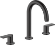 Hansgrohe Vernis Shape 3 - hole Basin Mixer with Pop - up Waste Set - Matt Black - 71563670 - TAP 'N' SHOWER
