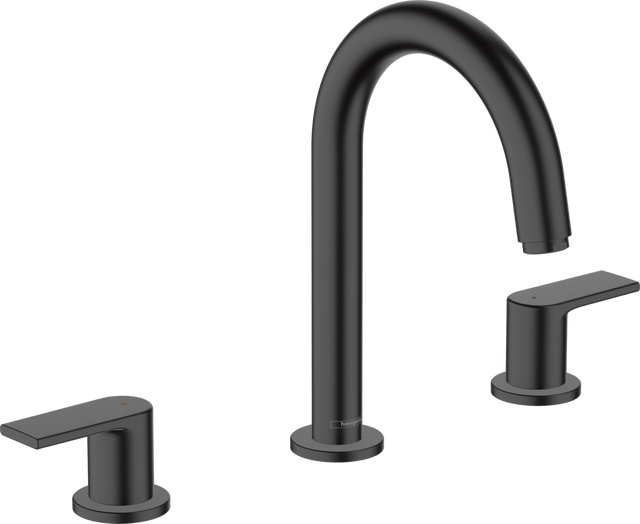 Hansgrohe Vernis Shape 3 - hole Basin Mixer with Pop - up Waste Set - Matt Black - 71563670 - TAP 'N' SHOWER