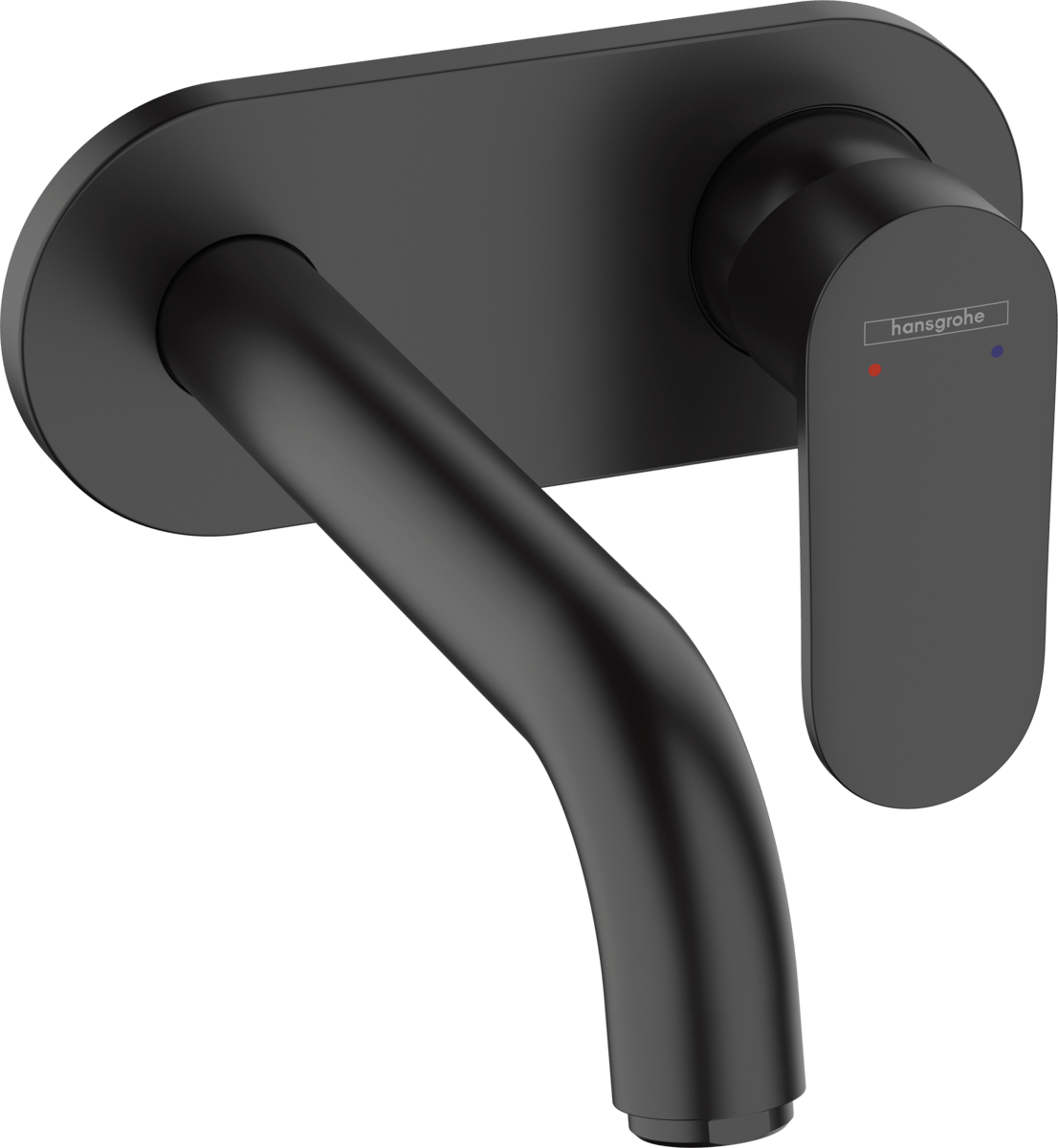Hansgrohe Vernis Blend Single Lever Basin Mixer For Concealed Installation Wall - mounted With Spout 207 mm - Matt Black - 71576670 - TAP 'N' SHOWER