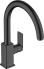 Hansgrohe Vernis Shape M35 Single Lever Kitchen Mixer 210 With Swivel Spout - Matt Black - 71871670 - TAP 'N' SHOWER