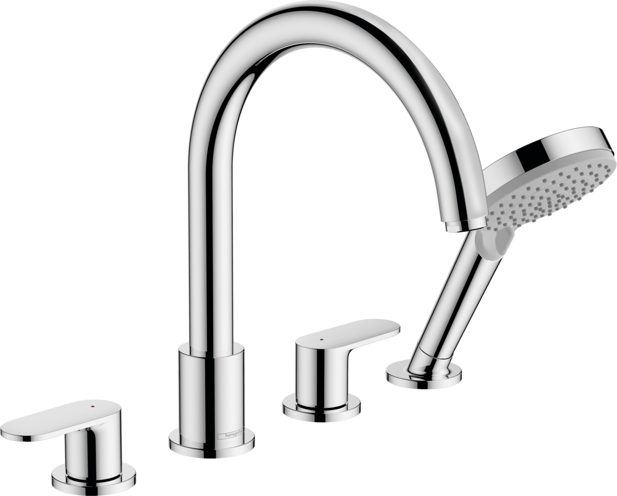 Hansgrohe Vernis Blend 4 - hole Rim Mounted Bath Mixer - Chrome - 71456000 - TAP 'N' SHOWER
