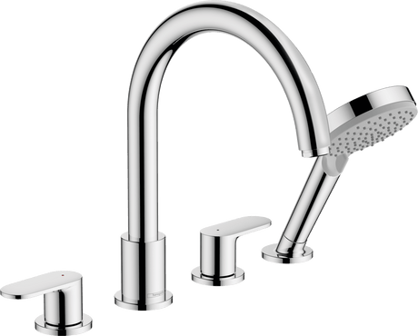 Hansgrohe Vernis Blend 4 - hole Rim Mounted Bath Mixer - Chrome - 71456000 - TAP 'N' SHOWER