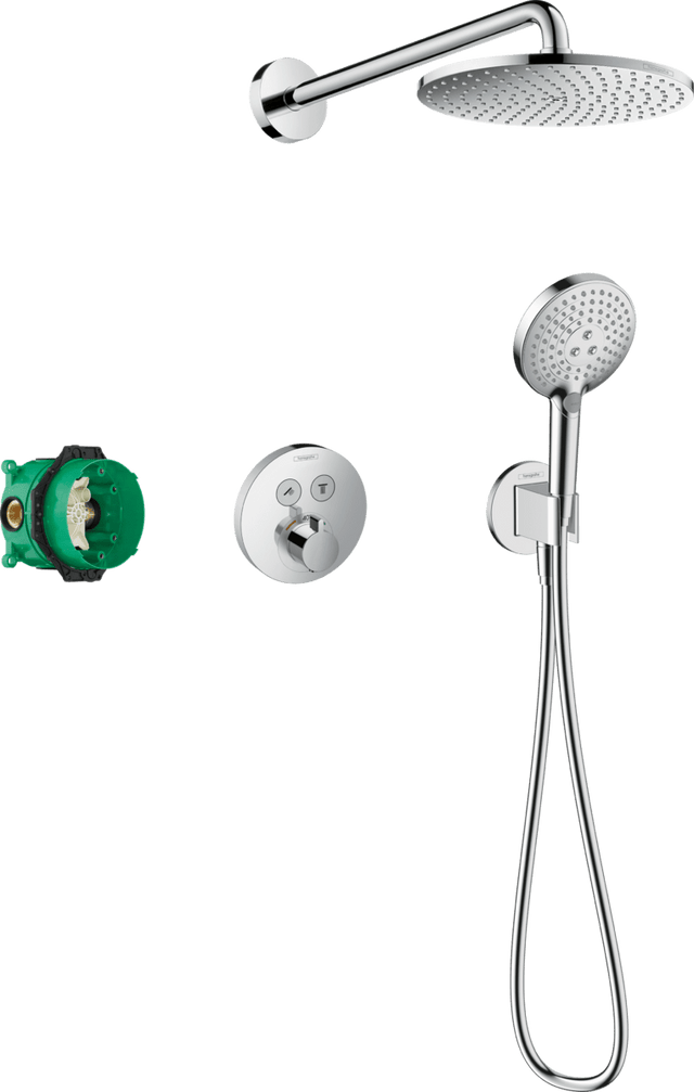 Hansgrohe Raindance S Shower System 240 1 Jet Powderrain With ShowerSelect S - Chrome - 27951000 - TAP 'N' SHOWER