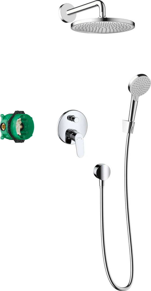 Hansgrohe Crometta S Shower System 240 1jet With Single Lever Mixer - Chrome - 27958000 - TAP 'N' SHOWER