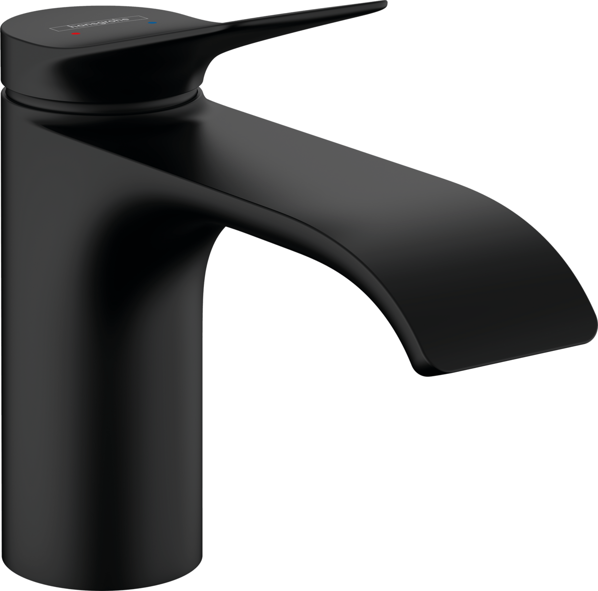 Hansgrohe Vivenis Single Lever Basin Mixer 80 Without Waste Set - Matt Black - 75012670 - TAP 'N' SHOWER