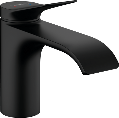 Hansgrohe Vivenis Single Lever Basin Mixer 80 Without Waste Set - Matt Black - 75012670 - TAP 'N' SHOWER